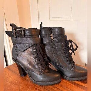 Kelsi Dagger Black Heeled Boots